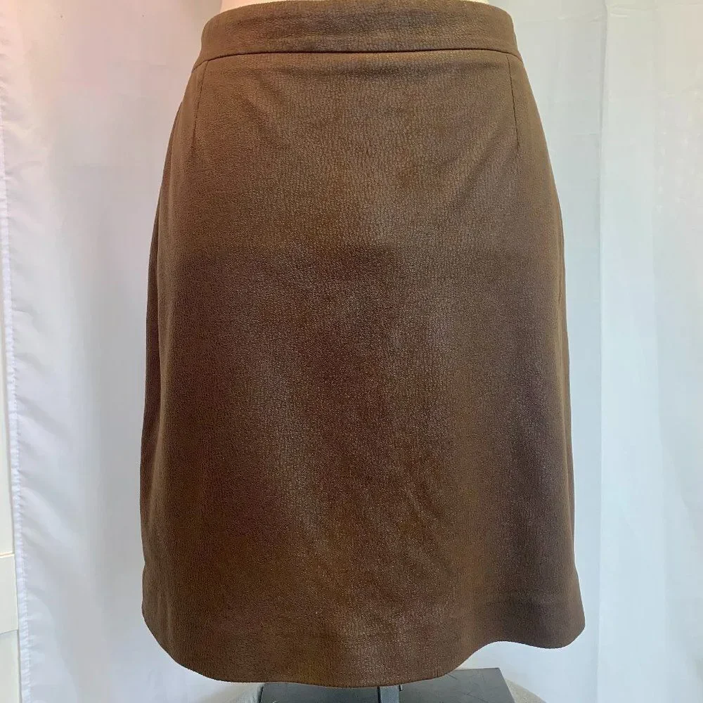 Rodika Zanian brown skirt jacket set sz 40